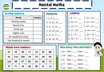 Grade 2 Mental Maths Worksheets | Free Printables | Math ...