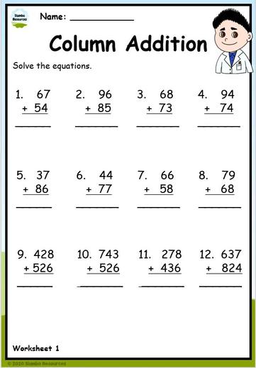 Grade 3 Addition Worksheets | Free Printables | Math Worksheets