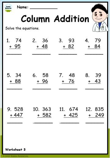 Grade 3 Addition Worksheets | Free Printables | Math Worksheets