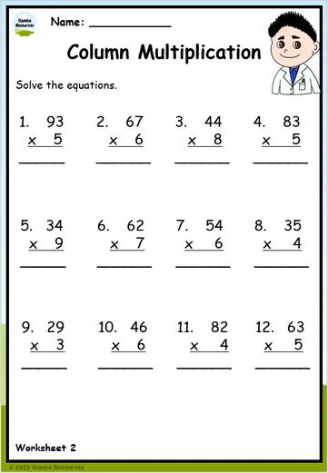 Grade 3 Multiplication Worksheets | Free Printables | Math ...