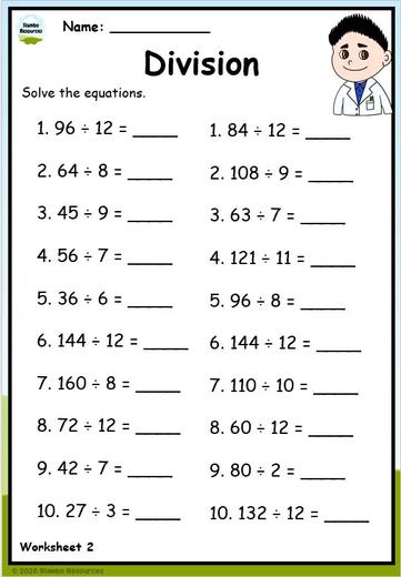 Grade 5 Division Worksheets | Free Printables | Math Worksheets