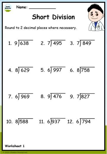 Grade 5 Division Worksheets | Free Printables | Math Worksheets