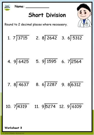 Grade 6 Division Worksheets | Free Printables | Math Worksheets