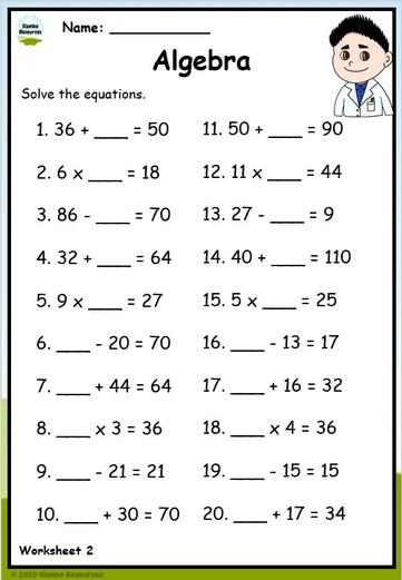 Grade 3 Algebra Worksheets | Free Printables | Math Worksheets
