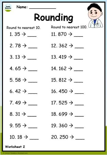 Department store math worksheets