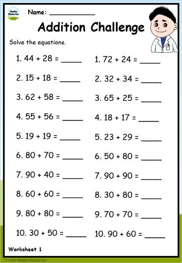 Grade 4 Addition Worksheets | Free Printables | Math Worksheets