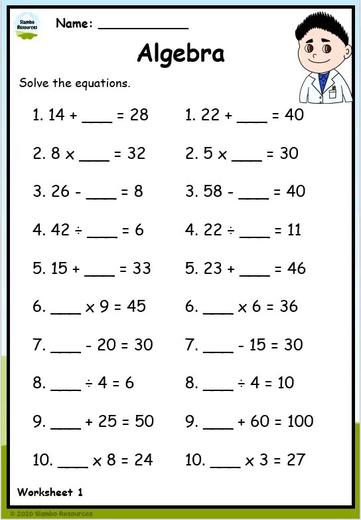 Grade 4 Algebra Worksheets | Free Printables | Math Worksheets