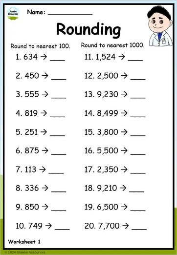 Grade 4 Rounding Worksheets | Free Printables | Math Worksheets