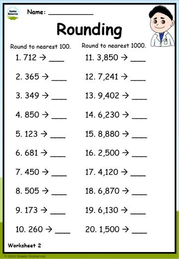 Grade 4 Rounding Worksheets | Free Printables | Math Worksheets