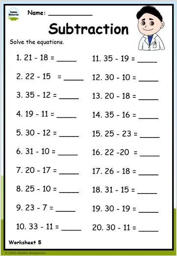 Grade 2 Subtraction Worksheets | Free Printables | Math ...
