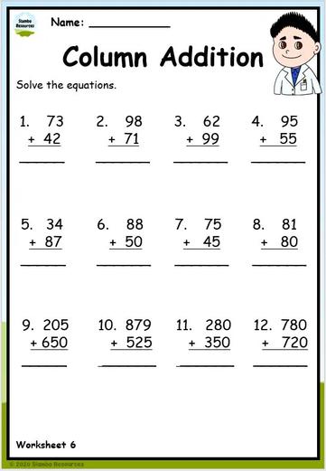 Grade 3 Addition Worksheets | Free Printables | Math Worksheets