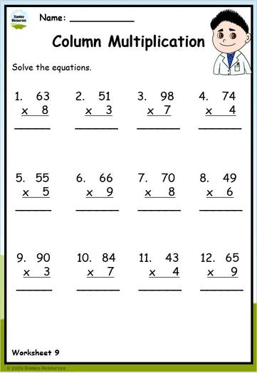 Grade 3 Multiplication Worksheets | Free Printables | Math ...