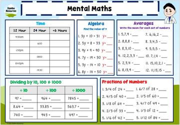 Grade 6 Mental Maths Worksheets | Free Printables | Math ...