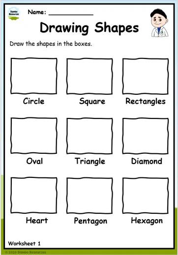 Grade 1 Shape Worksheets | Free Printables | Math Worksheets