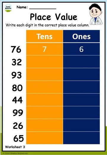 Grade 1 Place Value Worksheets | Free Printables | Math ...