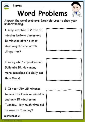 Grade 1 Word Problems | Free Printables | Math Worksheets