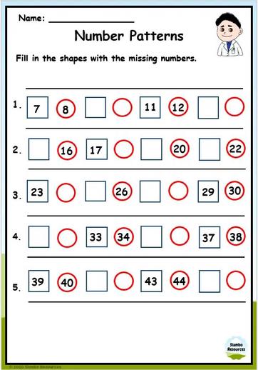 Grade 2 Pattern Worksheets | Free Printables | Math Worksheets