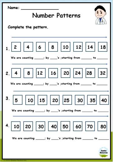 Grade 2 Pattern Worksheets | Free Printables | Math Worksheets