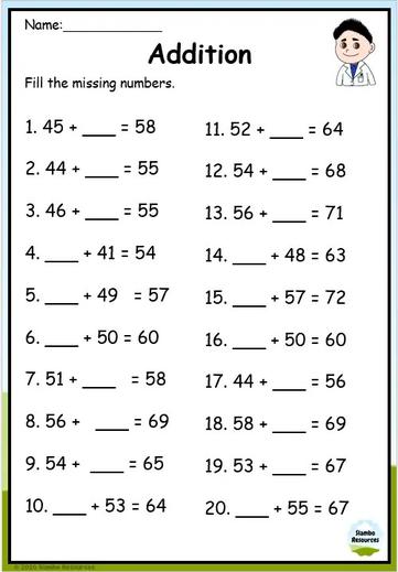 Grade 2 Addition Worksheets | Free Printables | Math Worksheets