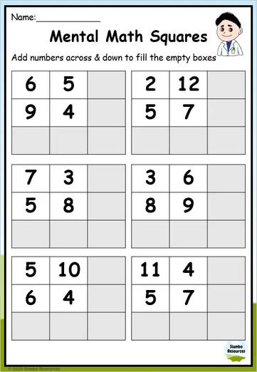 Grade 2 Mental Maths Worksheets | Free Printables | Math ...