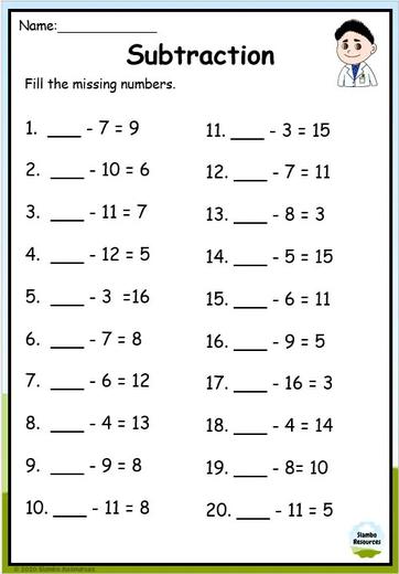Grade 2 Subtraction Worksheets | Free Printables | Math ...
