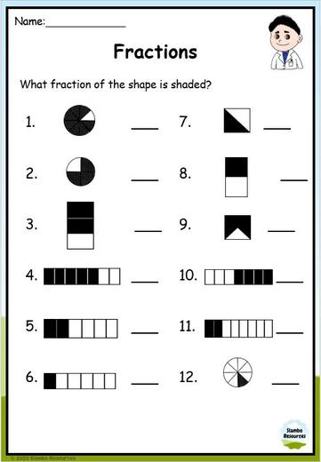 Grade 4 Fraction Worksheets | Free Printables | Math Worksheets