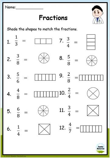 Grade 4 Fraction Worksheets | Free Printables | Math Worksheets