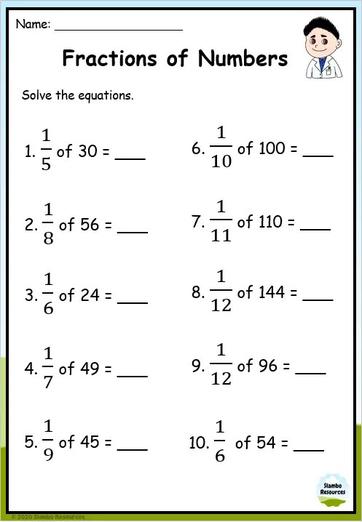 Grade 4 Fraction Worksheets | Free Printables | Math Worksheets
