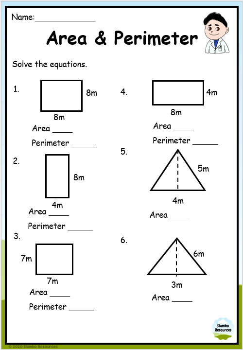 Grade 5 Area and Perimeter Worksheets | Free Math Worksheets
