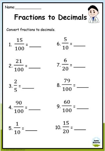 Grade 5 Fraction Worksheets | Free Printables | Math Worksheets