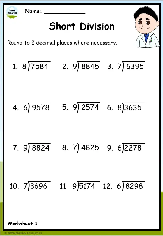 problem solving short division