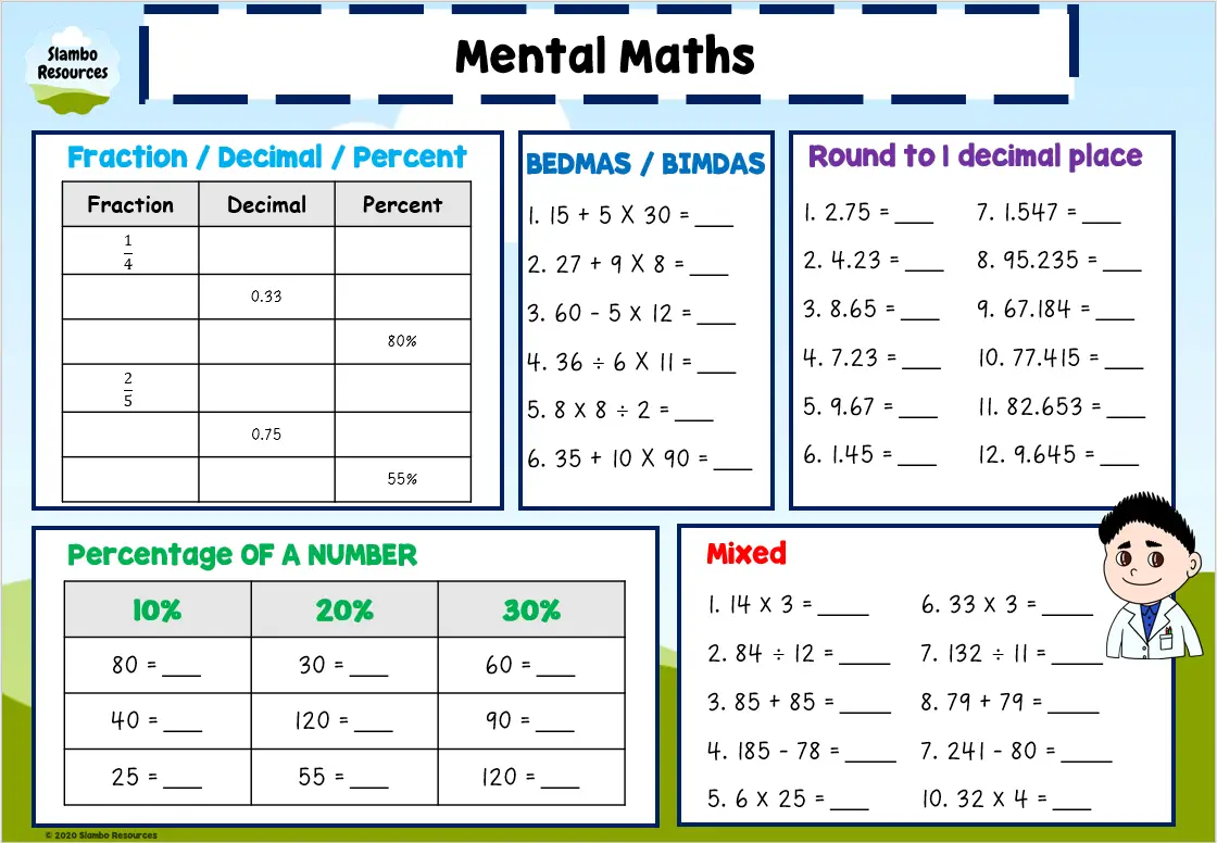 grade 6 mental maths worksheets free printables math worksheets