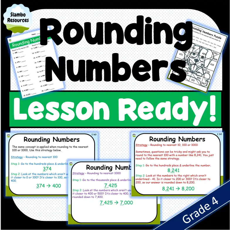 Grade 4 Rounding Numbers Lesson & Resources slamboresources